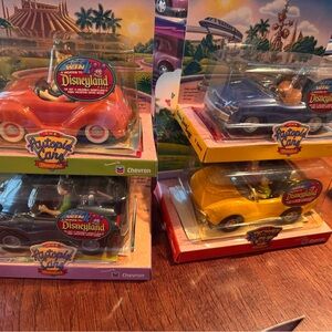 Disney Autopia Cars Set - Orange, Blue, Green, Yellow
